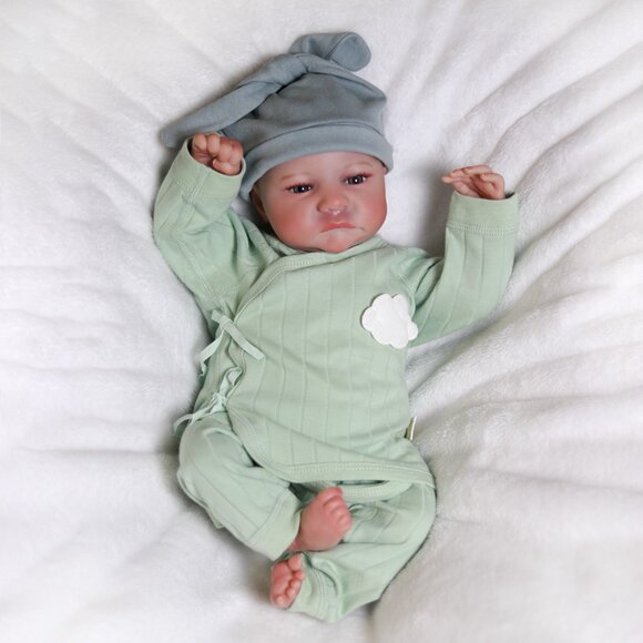 Realistic Reborn Dolls Newborn Baby Boy Vinyl Silicone Lifelike Bebe Xmas Gift - Picture 2 of 7